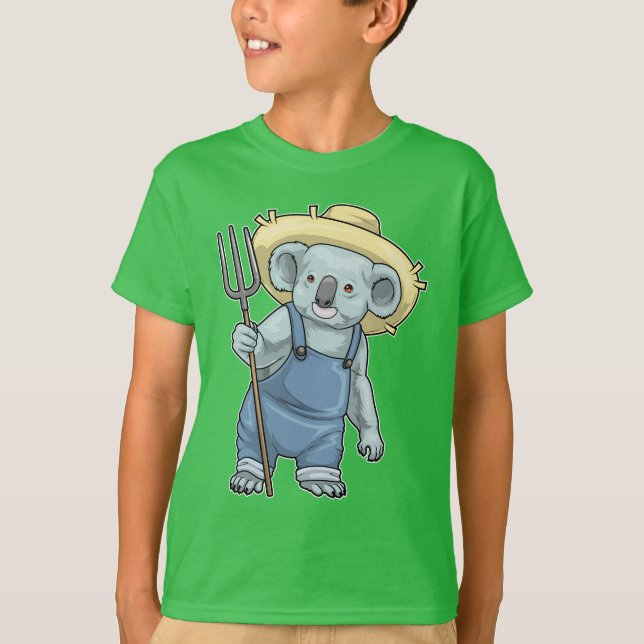Camiseta Koala Farmer Pitchfork (Frente)