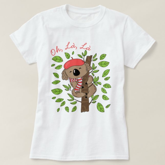 Camiseta Koala Francês (Frente do Design)