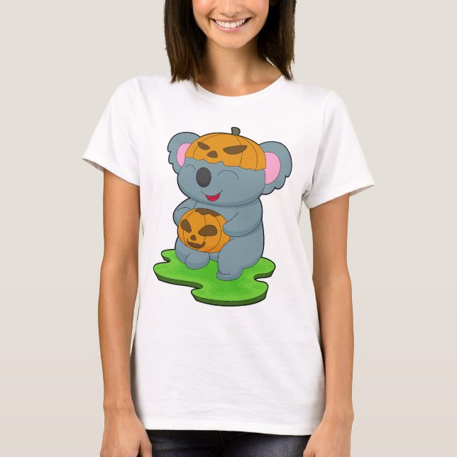 Camiseta Koala Halloween Pumpkin (Frente)