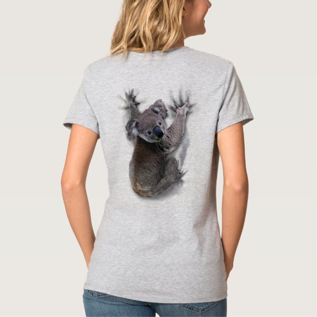 Camiseta Koala Hang No Urso Cóctil Traseiro Da Austrália (Verso)