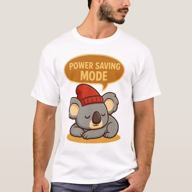 Camiseta Koala in Power Saving Mode – Funny Relaxed Animal  (Frente)