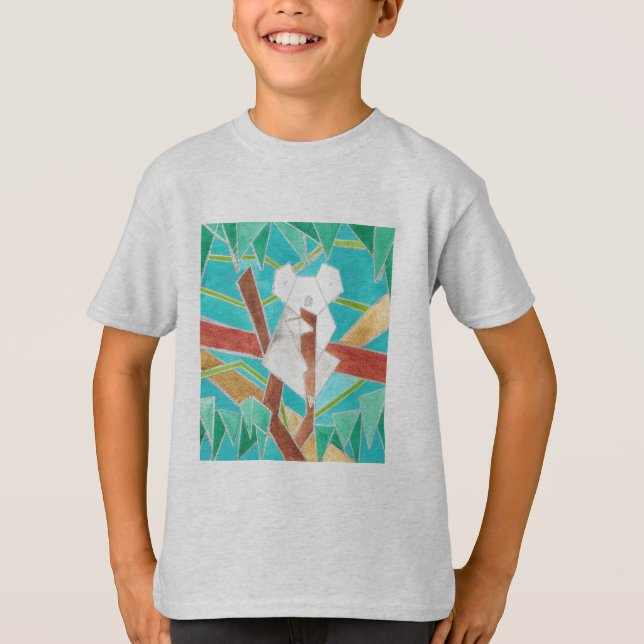 Camiseta Koala in Tree Original Abstract Art (Frente)