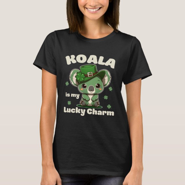 Camiseta Koala Is My Lucky Carm Shamrock St Patrick s Day K (Frente)