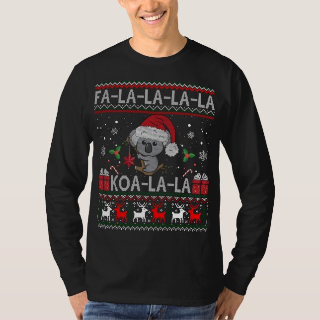 Camiseta Koala-la-la-Cute Koala Bear - U Natal Australiano (Frente)