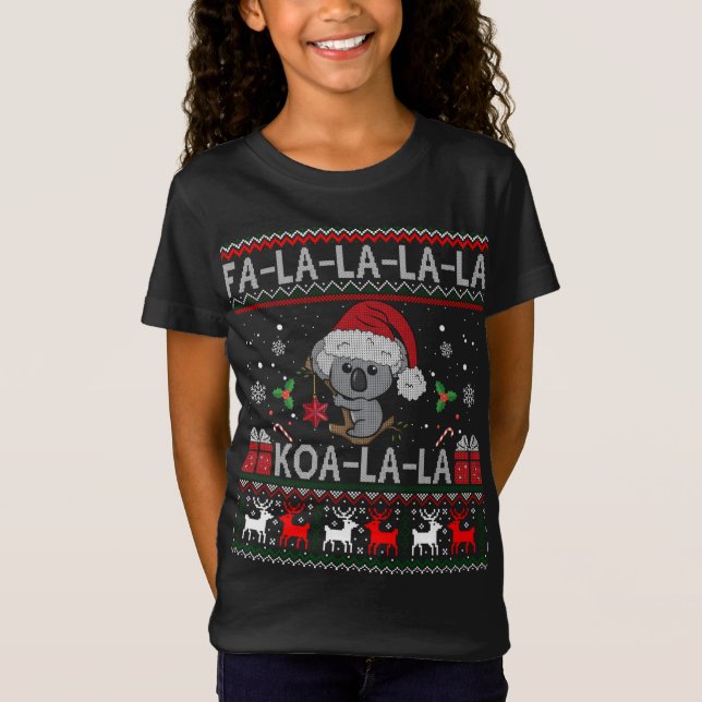 Camiseta Koala-la-la-Cute Koala Bear - U Natal Australiano (Frente)