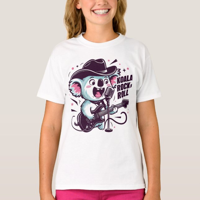 Camiseta Koala Music Rock'n'roll (Frente)