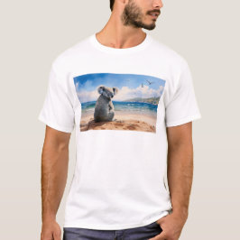 Camiseta Koala observando o oceano
