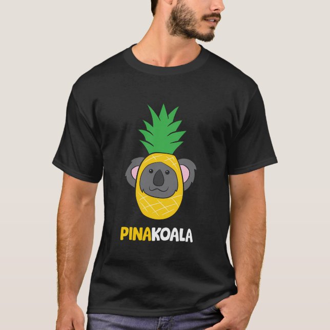 Camiseta Koala Pina Colada Álcool Pineapple Koala Pina Col (Frente)