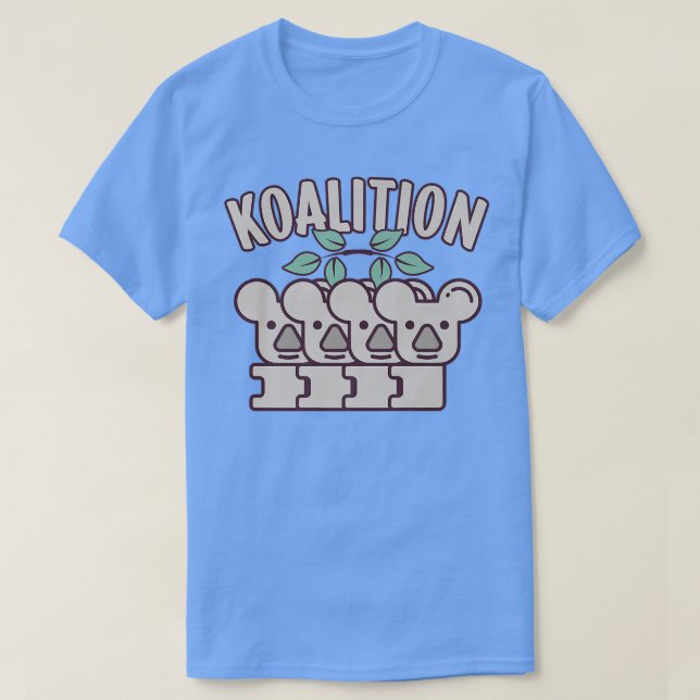 Camiseta Koala Pun  Koalition, Funny Animal Pun  Koala Bear (Frente do Design)