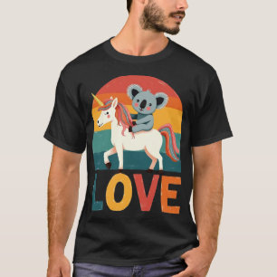 Camiseta Koala Riding Unicorn, Koala Art, Love is Love2