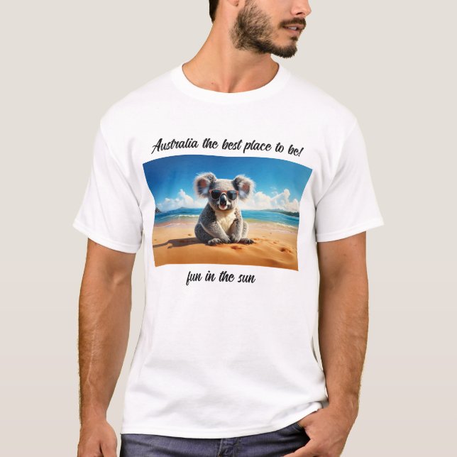 Camiseta Koala sandy Beach Austrália é o melhor lugar para  (Frente)