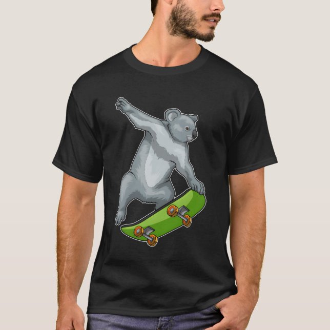 Camiseta Koala Skater Skateboard Sports girl (Frente)