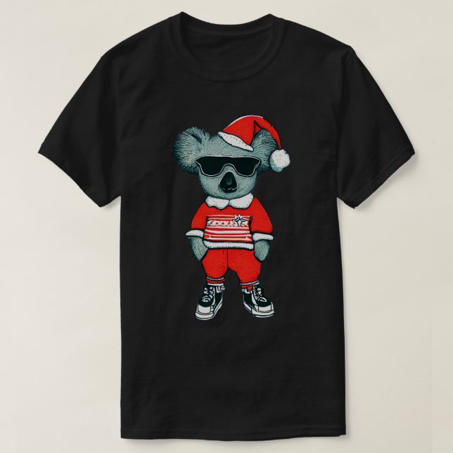 Camiseta Koala, urso de Natal (Frente do Design)