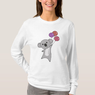 Camiseta Koala Voa Com Balões Doentes Animais Doce
