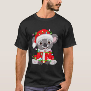 Camiseta Koala Xmas Papais noeis de iluminação Costume Koal