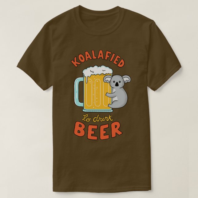 Camiseta Koalafied bebe cerveja (Frente do Design)
