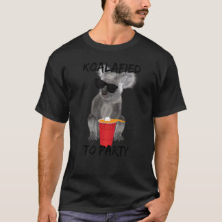 Camiseta Koalafied To Party Beer Drinker Pun Funny Red Cup