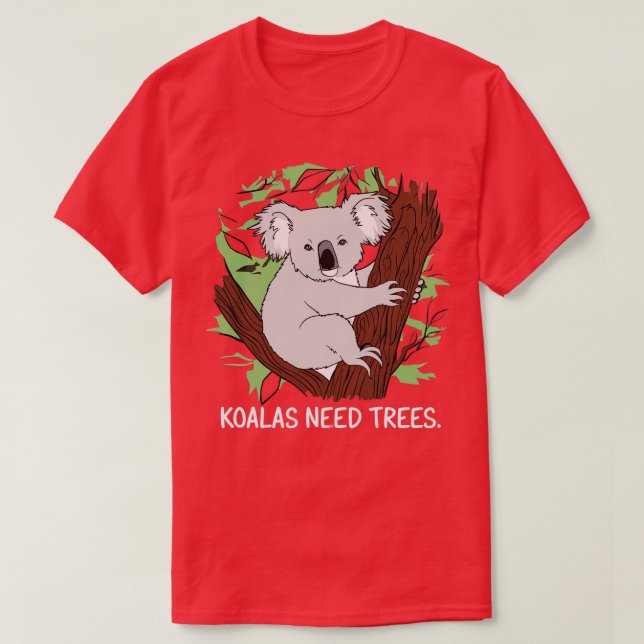 Camiseta koalas need trees 1 (Frente do Design)