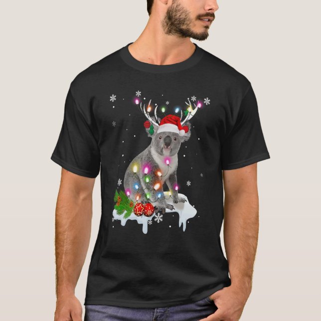 Camiseta Koalas Xmas Santa Hat Koala Christmas (Frente)