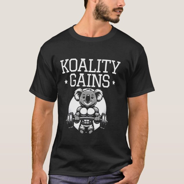 Camiseta Koality ganha Funny Koala Interval Training Gym Wo (Frente)
