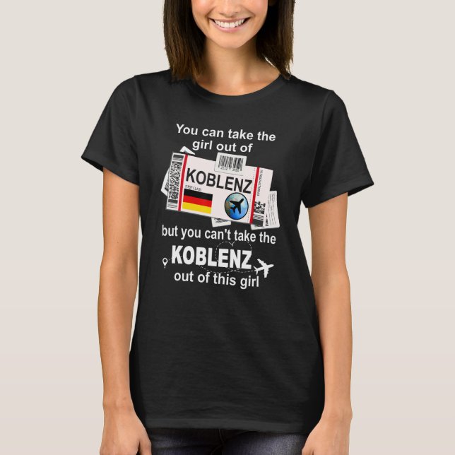 Camiseta Koblenz Boarding Pass Koblenz Girl Koblenz (Frente)