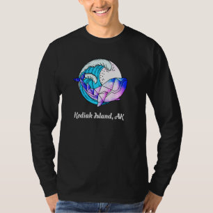 Camiseta Kodiak Island Ak Japonês Paint Geométrico Orca Kil