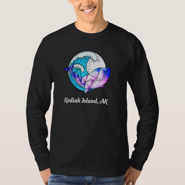 Camiseta Kodiak Island Ak Japonês Paint Geométrico Orca Kil (Frente)