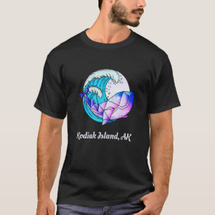 Camiseta Kodiak Island Ak Japonês Paint Geométrico Orca Kil
