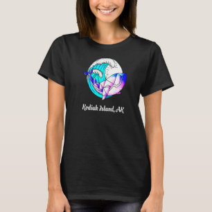 Camiseta Kodiak Island Ak Japonês Paint Geométrico Orca Kil