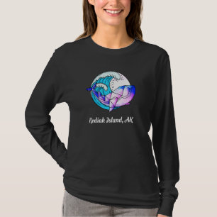 Camiseta Kodiak Island Ak Japonês Paint Geométrico Orca Kil