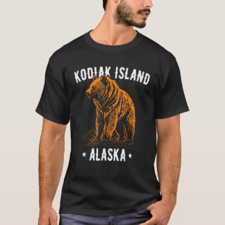 Camiseta Kodiak Island Alaska USA Grizzly Bear Design