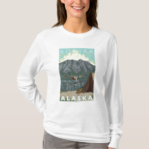 Camiseta Kodiak, pesca plana de AlaskaBush