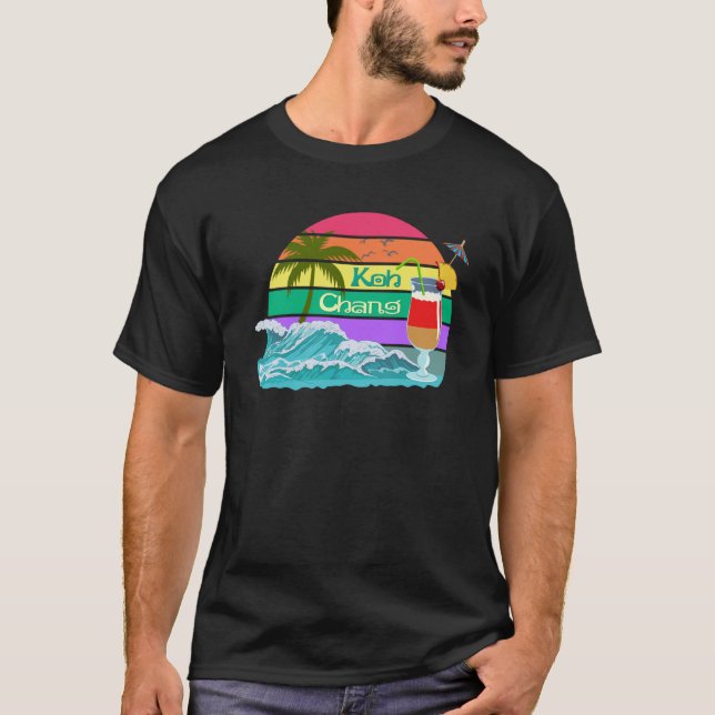 Camiseta Koh Chang Thailand Palm Souvenir Bangkok Phuket Pa (Frente)