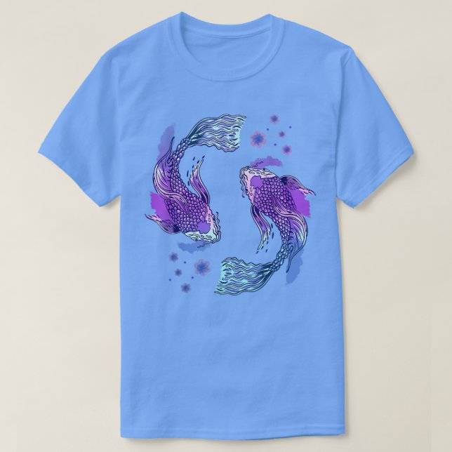Camiseta Koi Asian Carp Japanese Koi Carp Japan Pond Yin Ya (Frente do Design)