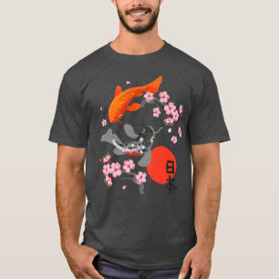 Camiseta Koi Carp Fish Sakura Nishikigoi Fish Cher