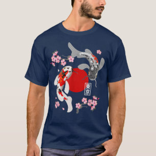 Camiseta Koi Carp Fish Sakura Nishikigoi Fish Cher