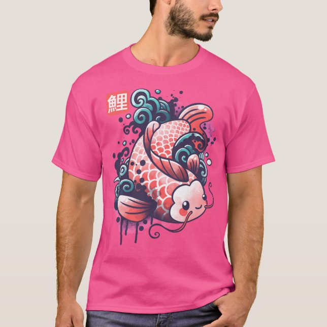 Camiseta Koi Carp Fish Watercolor (Frente)