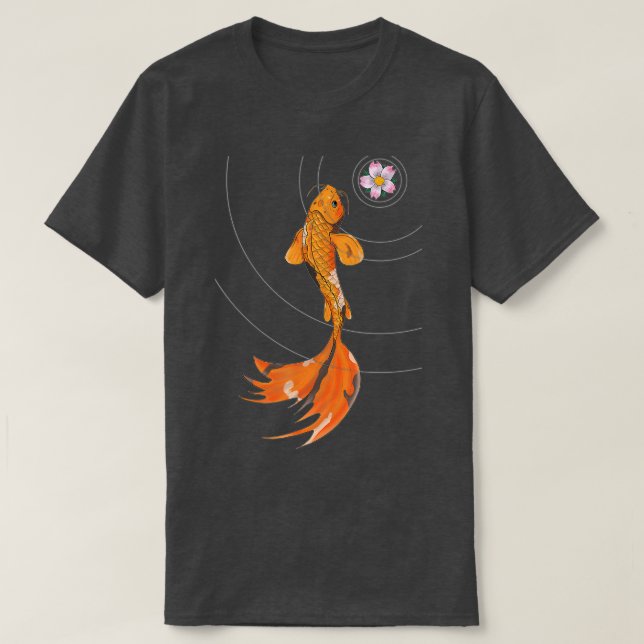 Camiseta Koi e Cherry Blossom (Frente do Design)