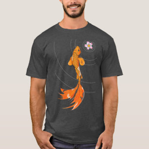 Camiseta Koi e Cherry Blossom