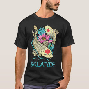 Camiseta Koi Equilíbrio Minimalista Paz Peixe Petshop