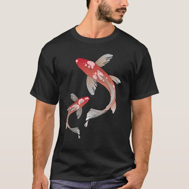 Camiseta Koi Fish Chinese Yin & Yang (Frente)