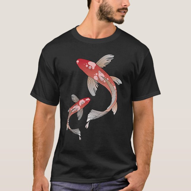 Camiseta Koi Fish Chinese Yin & Yang (Frente)