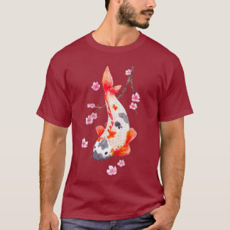 CAMISETA KOI FISH DESENHANDO PARA AMOR JAPONÊS
