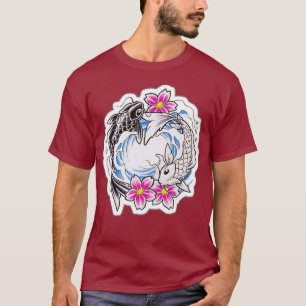Camiseta Koi Fish in Love Yin e Yang