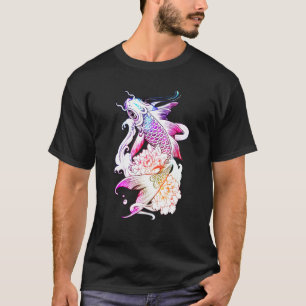 Camiseta Koi Fish Japonês Watercolor
