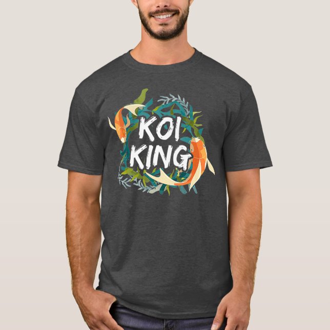 Camiseta Koi Fish King Jardim Japonês Kois Pond Sanke (Frente)