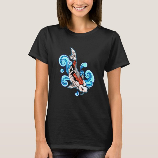 Camiseta Koi Fish Koi Carp Asiático (Frente)