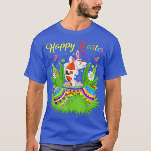 Camiseta Koi Fish Lover Floral Easter Ovo Funny Koi Páscoa