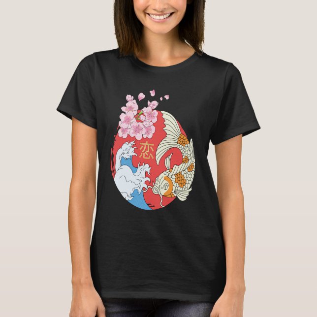 Camiseta Koi Fish Nikishigoi Ornamental Fish Carp Pond Japa (Frente)