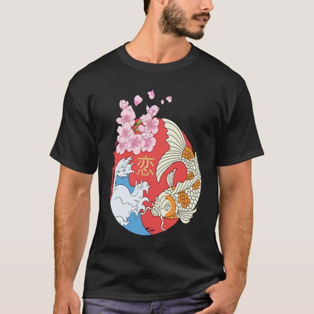Camiseta Koi Fish Nikishigoi Ornamental Fish Carp Pond Japa (Frente)